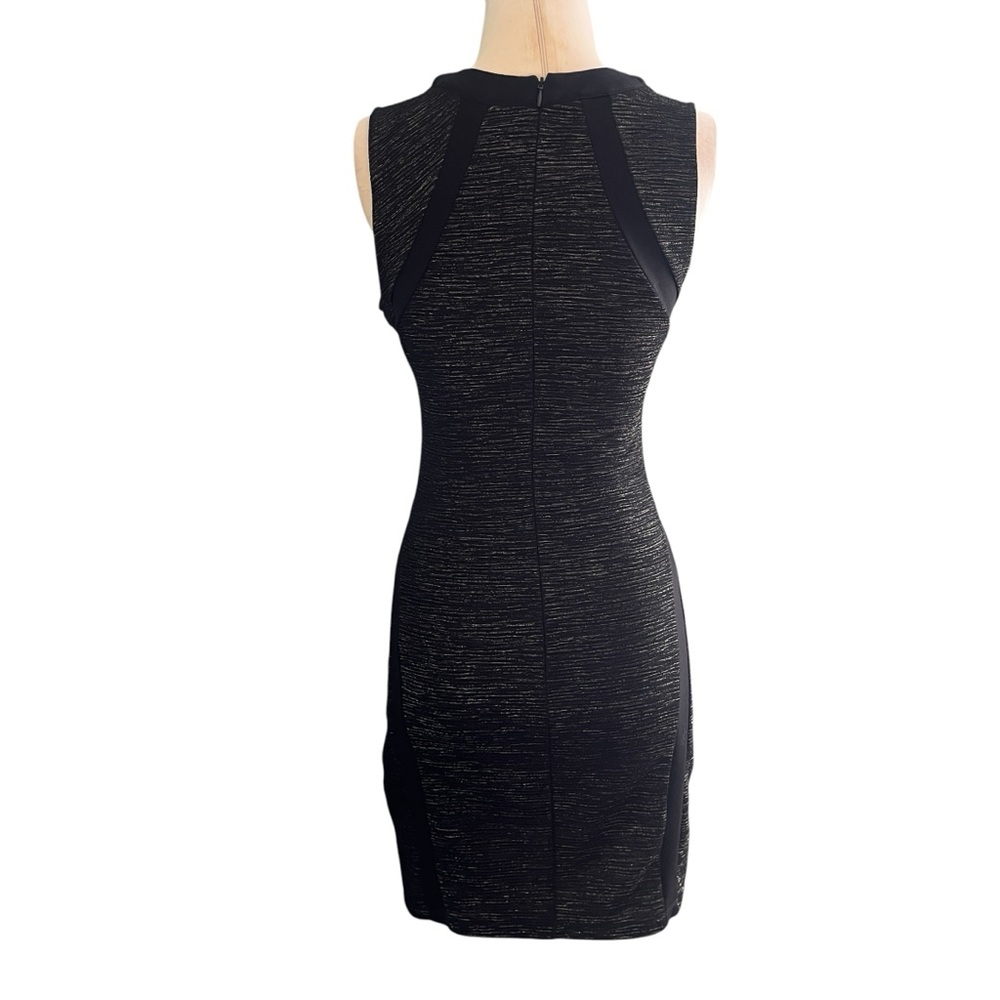 Collective Concepts Black Gold Fleck Bodycon Mini Dress Sz S/M - Picture 10 of 13